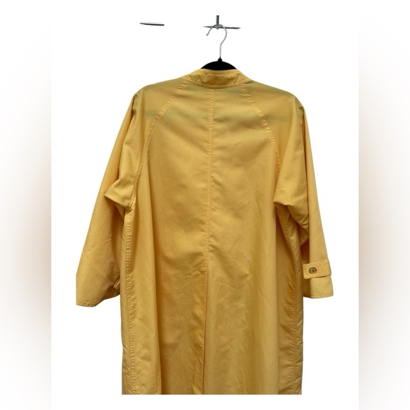 ✨ Vintage Designer Albert Nipon Long Yellow Duster/Trench - Picture 11 of 14